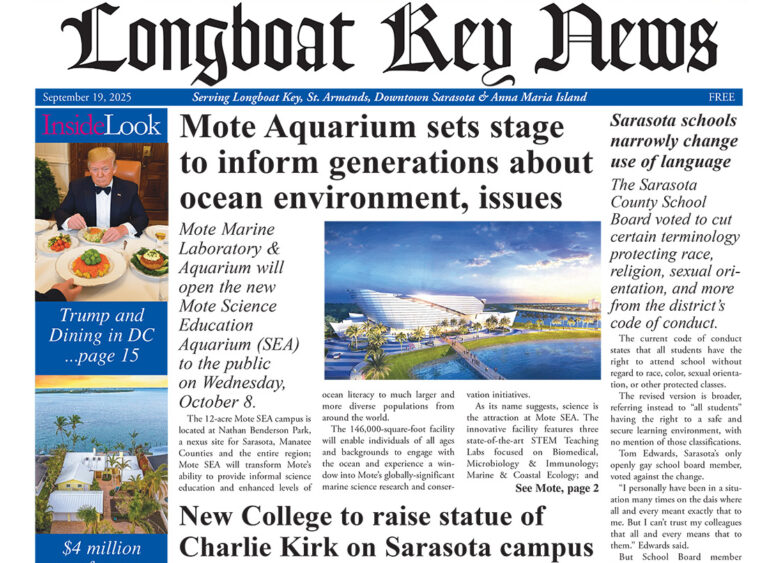 Longboat Key News September 19, 2025 edition flipbook