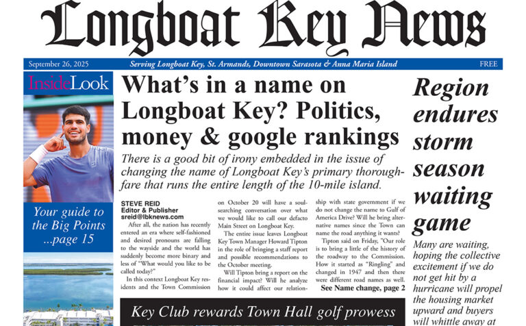 Longboat Key News September 26, 2025 edition flipbook
