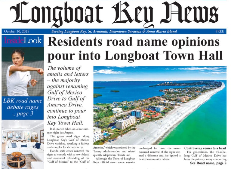 Longboat Key News October 10, 2025 edition flipbook